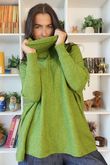 Beyond Terry Oversized Cowl Knit Olive Marl